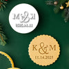 Personalized Wedding Initials and Date Cookie Stamp LM32 897427