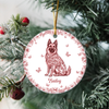 Personalized Dog Lover Toile De Jouy Vintage French Style Ceramic Ornament HA75 897090