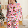 Custom Human Face Photo With Colorful Christmas Lights Sleepwear HO82 900026