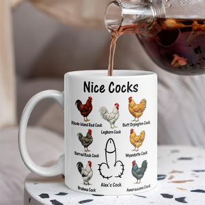 Personalized Nice Cocks Coffee Mug Naughty Valentine's Day Funny Gift for Men Husband Boyfriend CH07 899752