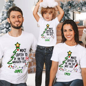Custom Name Most Likely To Family Christmas Bright Shirt TH10 896007