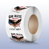 Patriotic 250th Anniversary God Bless America Eagle 1776–2026 Roll Sticker HO82 901000