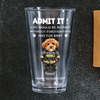 Custom Photo Life Would Be Boring Without Firefighting & Fur Baby Beer Glass For Dog Cat Lovers HO82 893776