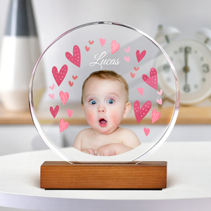 Custom Babys Photo First Round Acrylic Frame Block HO82 894158