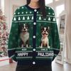 Personalized Happy Pawlidays Christmas Ugly Cardigan For Dog Lover TH10 896347