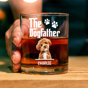 Custom Dog Photo The Dog Father Whiskey Glass Gift For Father's Day, Dog Dad HO82 893958