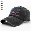 Custom Name 4th of July America 250 Washed Denim Baseball Cap LM32 895323