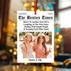 Custom Photo Bestie Time Here's To Another Year Of Us Newspaper Acrylic Ornament LM32 895435