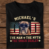 Custom Photo Dog - Dog's Dad The Man The Myth The Dealer American Flag Dad Shirt HA75 892946