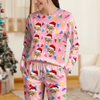 Custom Photo Cat With Colorful Christmas Lights Sleepwear HO82 900030