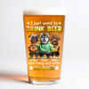 I Just Want To Drink Beer With My Dogs - Custom Dog Photo Beer Glass Funny Gift for Dog Lovers CH07 895414