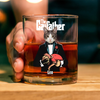 Custom Cat Face Photo The Catfather Whiskey Glass Personalized Gift For Dad HO82 893860