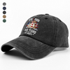 Custom Photo Freedom Vintage Washed Denim Baseball Cap HO82 901228