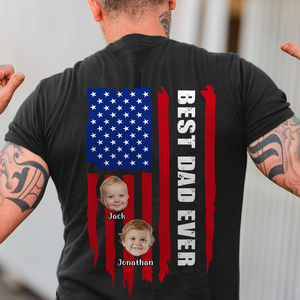 Custom Photo Best Dad Ever Back Shirt TH10 892907