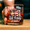 Personalized 250 Years In Purr-suit Of Liberty Vintage Dog Whiskey Glass HO82 901238