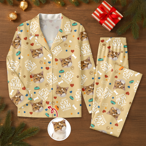 Custom Best Cat Mom Cat Dad Photo Personalized Pajamas Gift For Cat Lovers CH07 896526