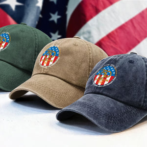 Free For 250 Years And Will Remain Free Washed Denim Baseball Cap LM32 895153