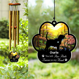 Custom Name And Dog Forever In My Heart Dog Memorial Acrylic Wind Chimes LM32 893763