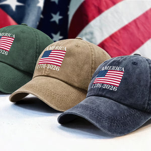 America 250 Years Washed Denim Baseball Cap TH10 894839