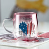 Custom Kids Names Grandma America 250th Anniversary Patriotic Pink Gradient Glass Mug LM32 899563