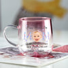 Custom Photo Floral Mom Pink Gradient Glass Mug - Gift For Grandma, Mom, Mother's Day HO82 901758