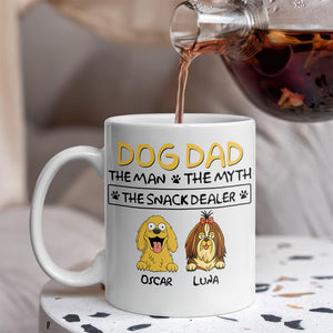 Dog Dad The Man The Myth The Snack Dealer White Mug Personalized Gift For Dog Dad HO82 893702