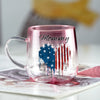 Custom Kids Names Grandma America 250th Anniversary Patriotic Pink Gradient Glass Mug LM32 899563