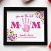 Custom Name You Are The Best Mom Handprint 2-Layered Wooden Plaque With Stand TH10 169011