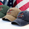 Personalized 250 Years USA Washed Cap with Embroidered American Flag, Patriotic Embroidered Baseball Cap HO82 901092