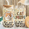 Custom Photo Leopard Pet Mom Mother's Day Glass Can With Lid TH10 892523