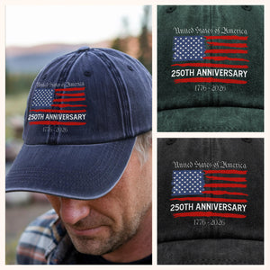 USA 250th Anniversary Washed Denim Baseball Cap TH10 898315