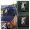 Custom Dog Photo Washed Denim Baseball Cap Vintage Style TH10 170387