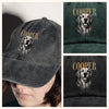 Custom Dog Photo Washed Denim Baseball Cap Vintage Style TH10 170387