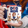 Custom Dog Mom & 3D Dog US Flag Personalized 3D Inflated Effect Printed Mug HA75 920566