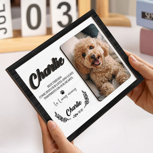 Custom Pet Photo Wooden Memorial Plaque, Gift For Dog And Cat Lovers HO82 894320