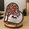 Personalized Family Tree Heart To The World You May Be One Person 2-Layered Wooden Plaque CH07 910774
