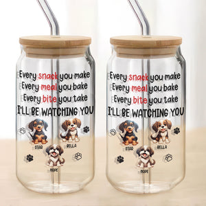 Personalized Gift Every Snack You Make We'll Be Watching You Glass Can With Lid LM32 893185