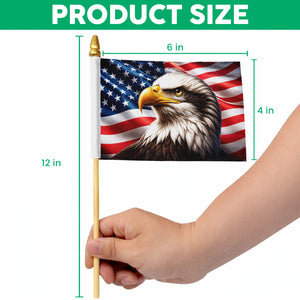 Patriotic American Eagle Independence American Handheld Flag HO82 900946