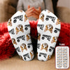 Custom Puppy Photo The Dog Father with Pawprints Design - Personalized Socks LM32 897279