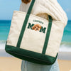 Custom Photo Dog Cat Mom Printed Monogram Beach Bag, Gift For Mother's Day, Dog Mom HO82 902014