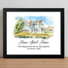 Custom Watercolor Photo Home Sweet Home Picture Frame LM32 899477