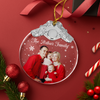 Custom Photo Family Metal Glass Ornament For Christmas HA75 892858