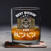 Best Buckin' Dad Hunter Whiskey Glass Personalized Gift For Hunter, Dad HO82 893806