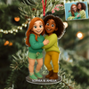 Custom Bestie Photo 3D Effect Figure For Christmas Acrylic Ornament LM32 895905