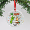 Personalized Funny ‘Six Seven’, Holiday Glass Xmas Decor Glass Ornament HA75 898306