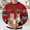 Custom Cat Photo - Cat Mom Cat Dad Christmas Pattern Ugly Sweater Christmas Gift HA75 897612