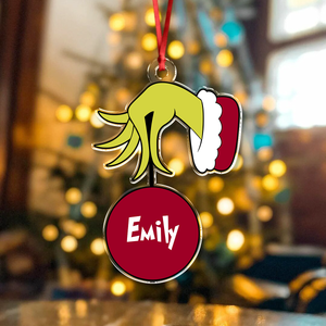Personalized Elf Hold Christmas Ball Acrylic Ornament TH10 896391