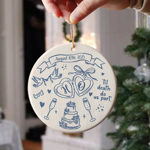 Personalized Wedding Ceramic Ornament Gift for Couples LM32 895449