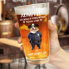Custom Photo Life Would Be Boring Without Policing & Paws Beer Glass For Dog Cat Lovers HO82 893774