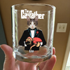 Custom Cat Face Photo The Catfather Whiskey Glass Personalized Gift For Dad HO82 893860